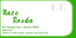 mate roska business card
