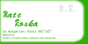 mate roska business card